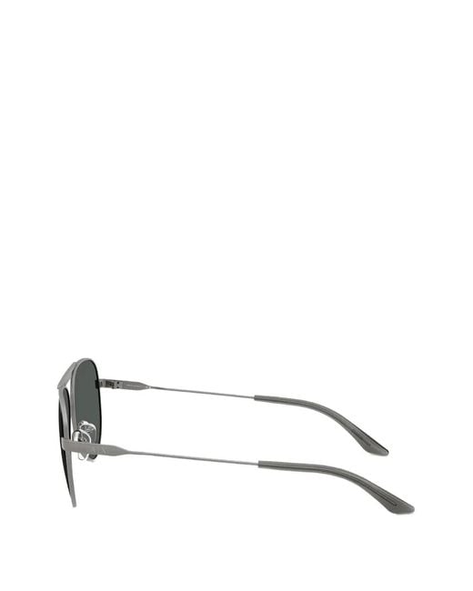 ARMANI EXCHANGE Gray Pilot-Frame Double-Bridge Sunglasses