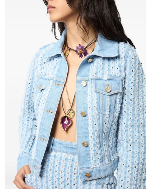Nina Ricci Blue Buttoned Denim Jacket