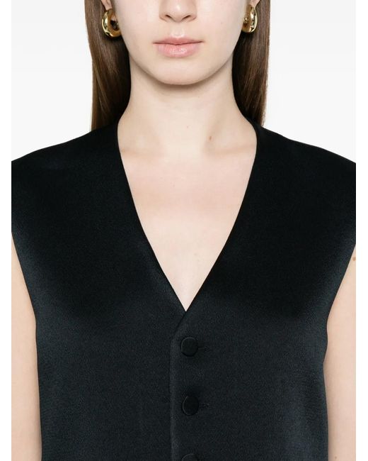 Blazé Milano Black Pocket Buttoned Waistcoat