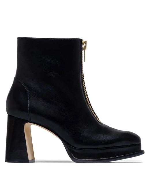 Bernardo Black 95Mm Mafalda Zip-Front Platform Boots