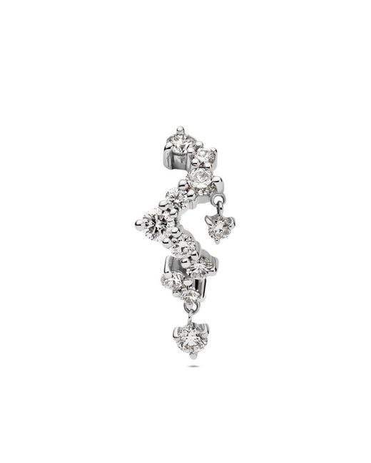 Maria Black White 14K Recycled Sky Lab-Grown Diamonds Huggie Earring