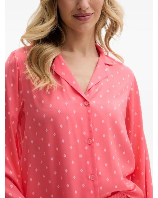 DKNY Pink Geometric-Print Pyjama