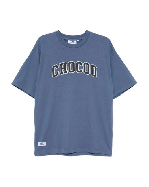 Chocoolate Blue Logo-Embroidered T-Shirt for men