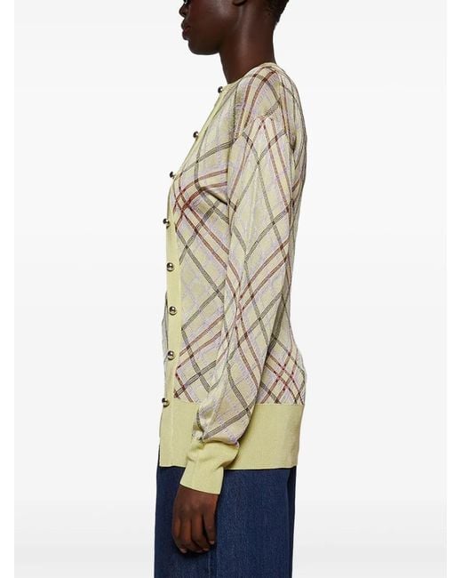 Rabanne Gray Checked Cardigan