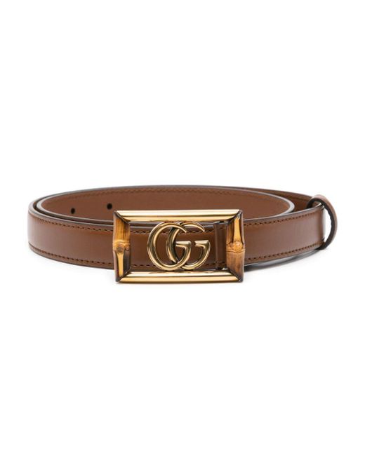 Gucci Brown Double G Buckle Belt for men