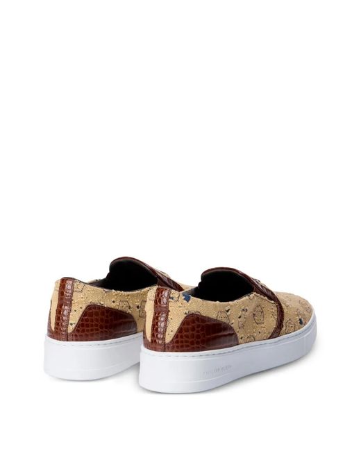 Philipp Plein White Monogram Slip-On Sneakers