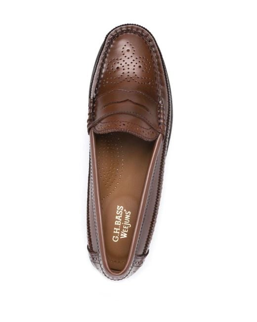 G.H.BASS Weejuns Penny Loafers in het Brown