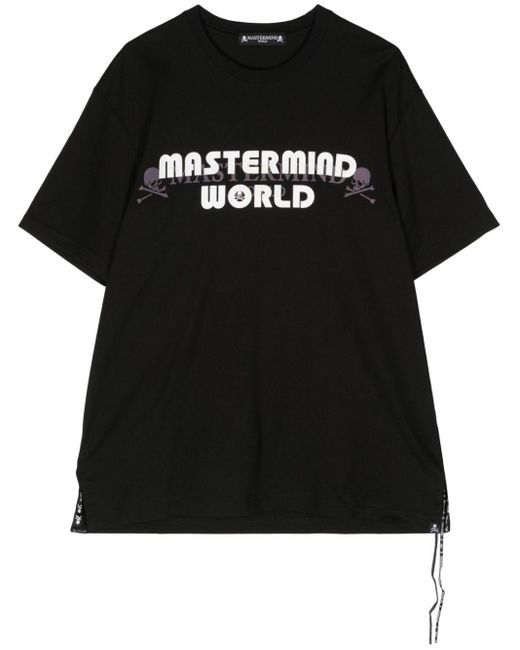 T-shirt con stampa di MASTERMIND WORLD in Black da Uomo