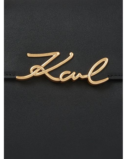 Karl Lagerfeld Black K/Signature Elongated Shoulder Bag