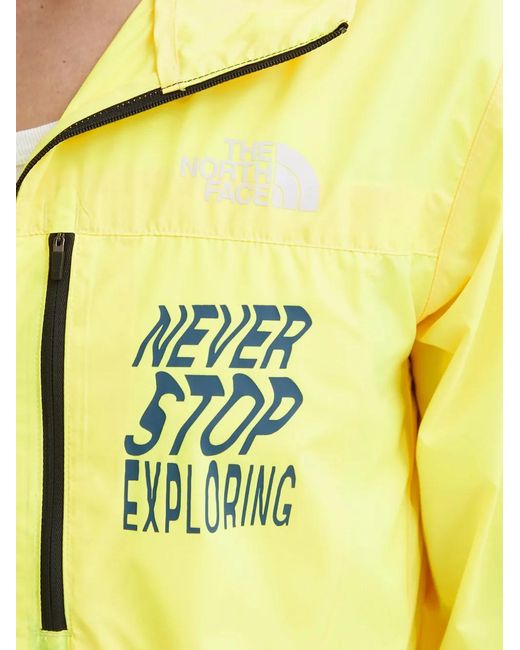 The North Face Yellow Zip Hooded Performance Jacket for men