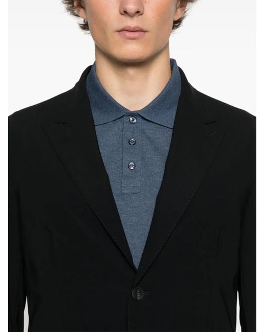 Eraldo Black Peak-Lapels Blazer for men