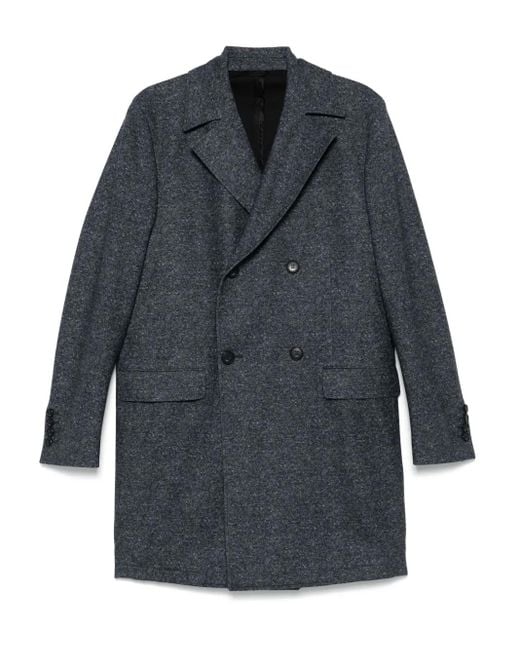 Karl Lagerfeld Blue Double-Breasted Coat for men