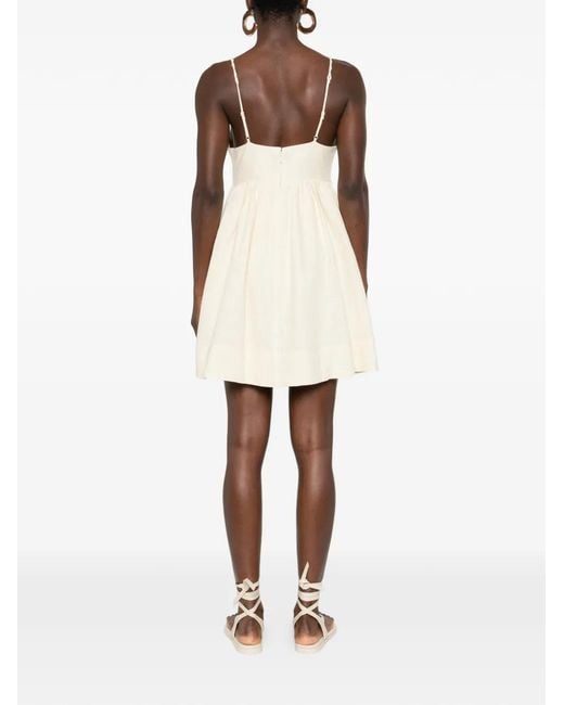 Farm Rio White Coconut Tree Embroidered Mini Dress