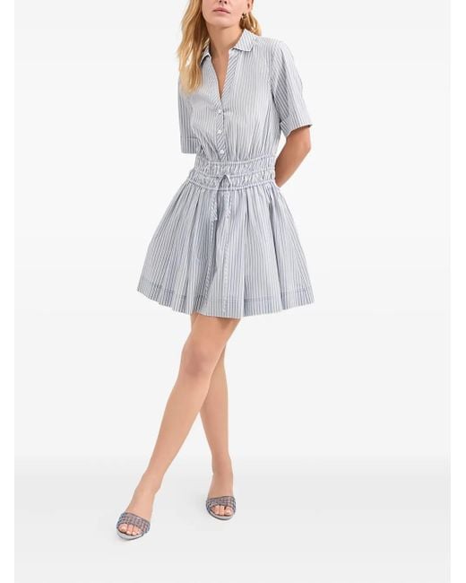 Veronica Beard Gray Susan Striped Dress
