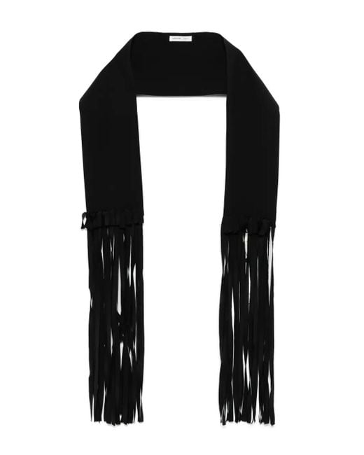 Carven Black Schal Aus Seide