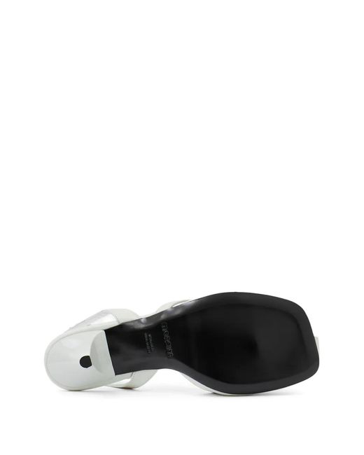 MORSICA White Cut-Out Buckled Sandals