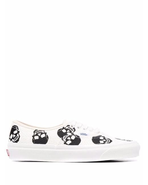 Vans White Anaheim Factory Authentic 44 Skull-print Sneakers
