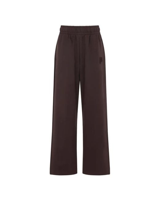 PANGAIA Brown Elasticated Embroidered Track Pants