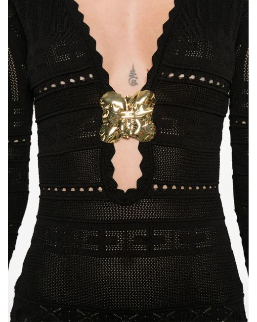Elisabetta Franchi ニット ミニドレス Black