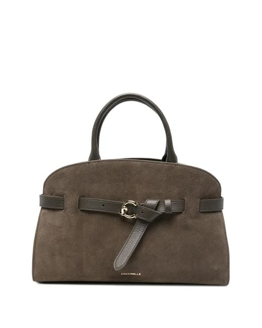 Coccinelle Brown Suede Shoulder Bag