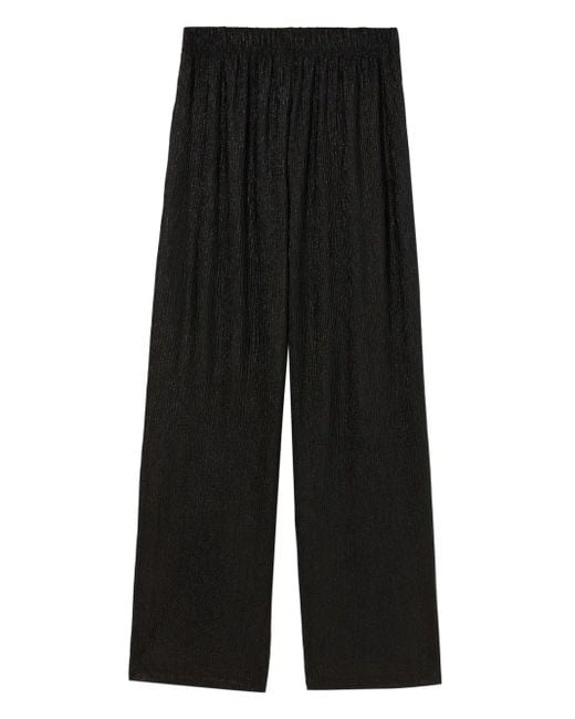 B+ AB Black Pleated-Details Trousers