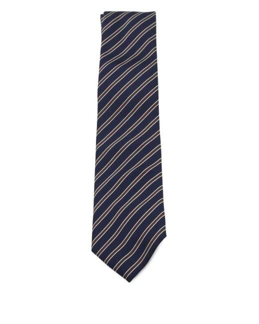Cravatta A Righe Diagonali di Zegna in Blue da Uomo