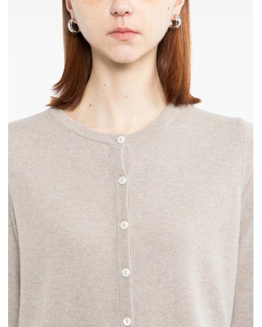 N.Peal Cashmere White Olivia Cardigan