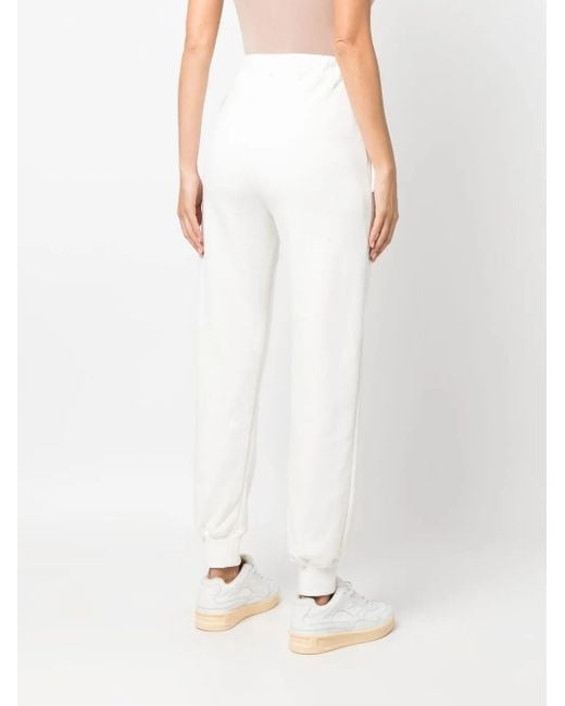 Opening Ceremony White Embroidered-Logo Slim Track Pants