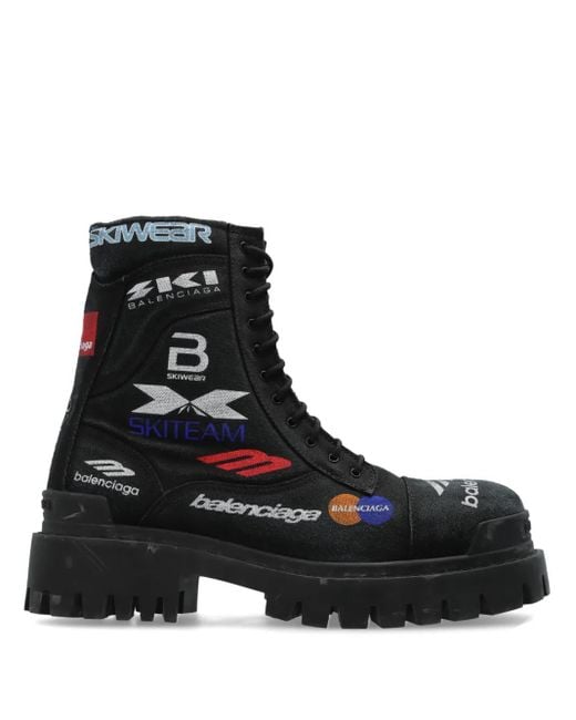 Balenciaga Combat Strike Boots in Black for Men | Lyst UK
