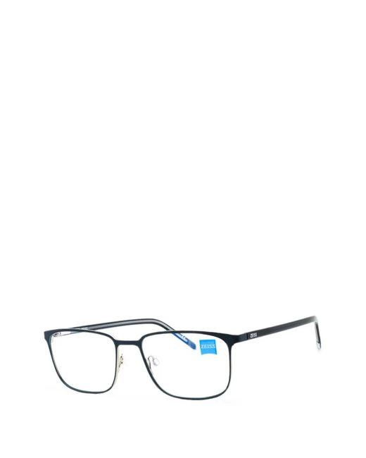Zeiss Blue Rectangle-Frame Glasses for men