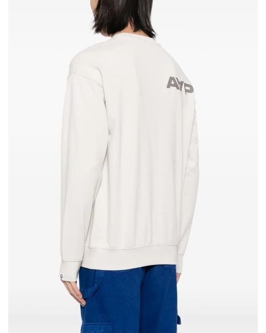 Sweat À Patch Logo Aape By A Bathing Ape pour homme en coloris White