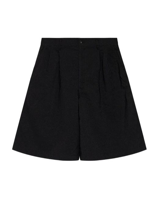Comme des Garçons Black Pleated Patch-Pocket Shorts for men