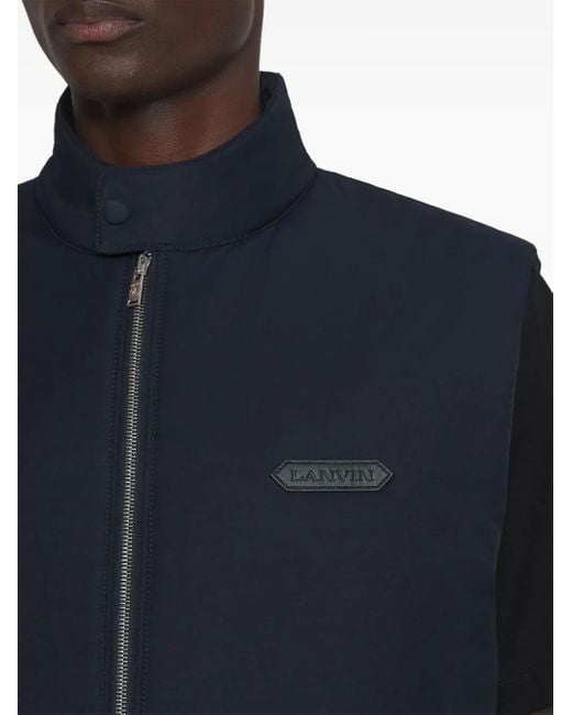 Lanvin Blue Polyamide And Cotton Blend Jacket for men