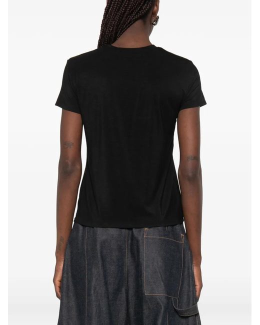 M I S B H V Black Lettering-Print T-Shirt