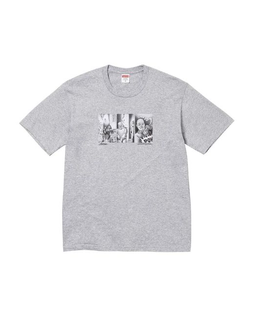 Supreme Gray Cartoon Mister Pow T-Shirt for men