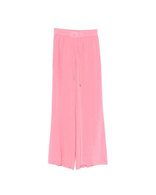 ERMANNO FIRENZE Pink Drawstring Trousers