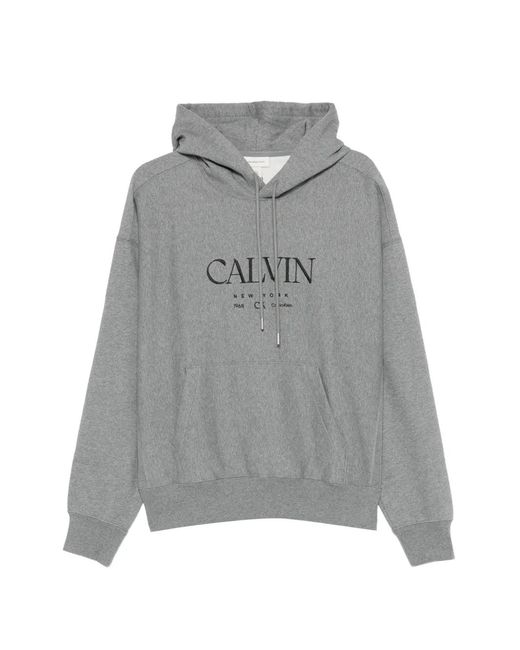 Calvin Klein Gray Logo-Detail Hoodie for men