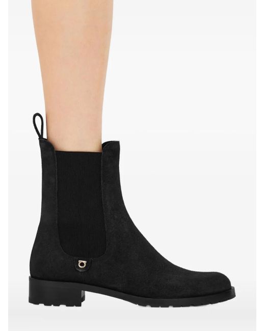 Ferragamo Black Chelsea Boots