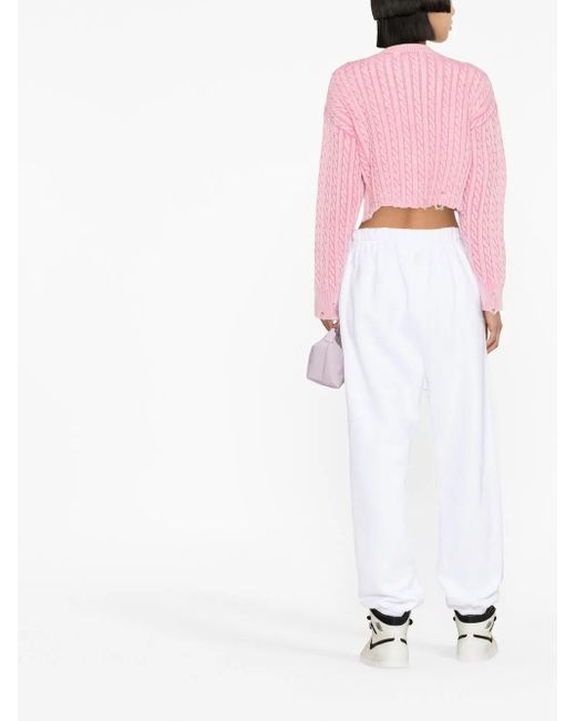 DSquared² White Icon Logo Jersey Track Pants