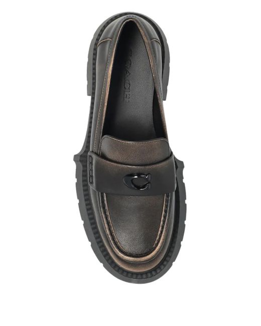 COACH Black Loafers