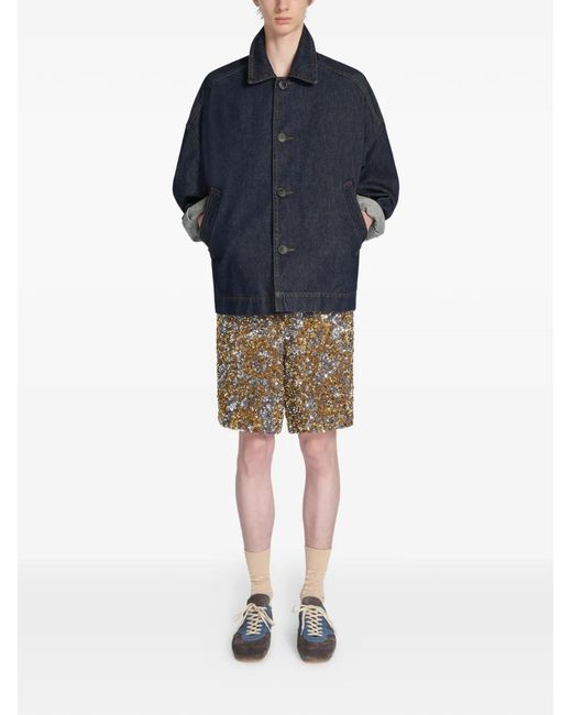 Dries Van Noten Blue Buttoned Jacket for men