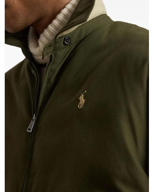 Polo Ralph Lauren Green Embroidered-Logo Insulated Jacket for men