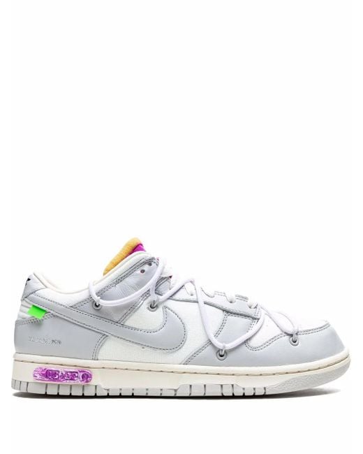 NIKE X OFF-WHITE White Dunk Low "Lot 03" Sneakers