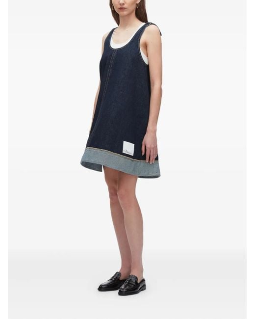 white christmas dresses Denim Trapeze Mini Dress – 3.1 Phillip Lim