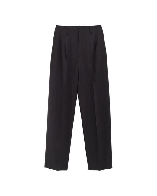 Lemaire Black Soft-Tailored Trousers