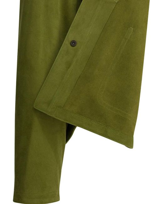 FURLING BY GIANI Green Suede Patch-Pocket Jacket