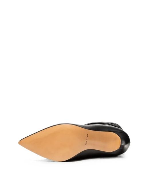 Poche Paris Black Slouchy Pointed-Toe Ankle Boots