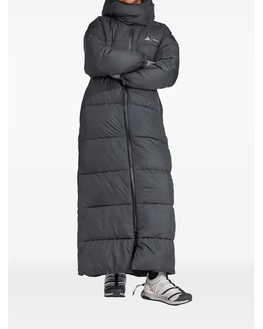 Adidas Gray X Moon Boot Hooded Full-Length Coat