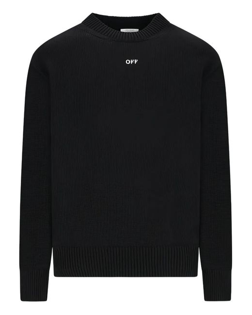 Off-White c/o Virgil Abloh Black Crewneck Sweater for men