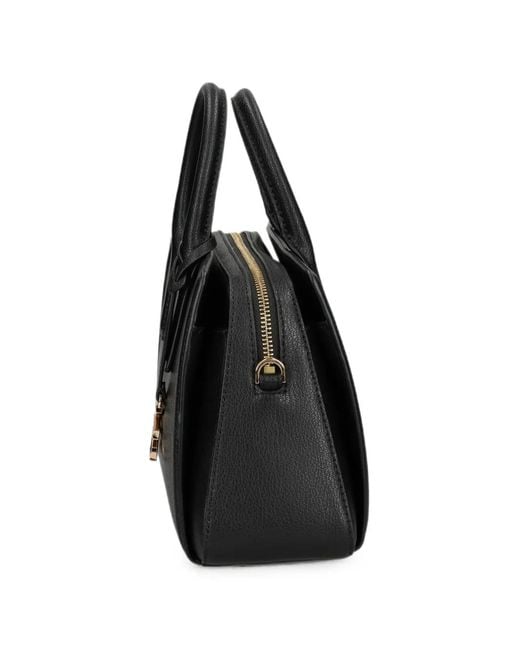 MICHAEL Michael Kors Black Small Laila Logo-Plaque Tote Bag